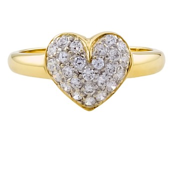 9ct gold Cubic Zirconia Cluster Ring size N